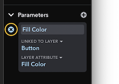 Button for Deleting Parameter