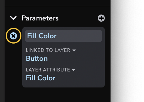 Button for Deleting Parameter