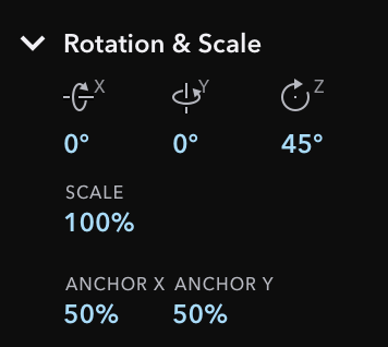 Inspector Section for Rotation